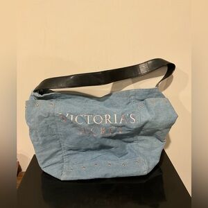 Victoria's Secret Blue and Black Women's Bag